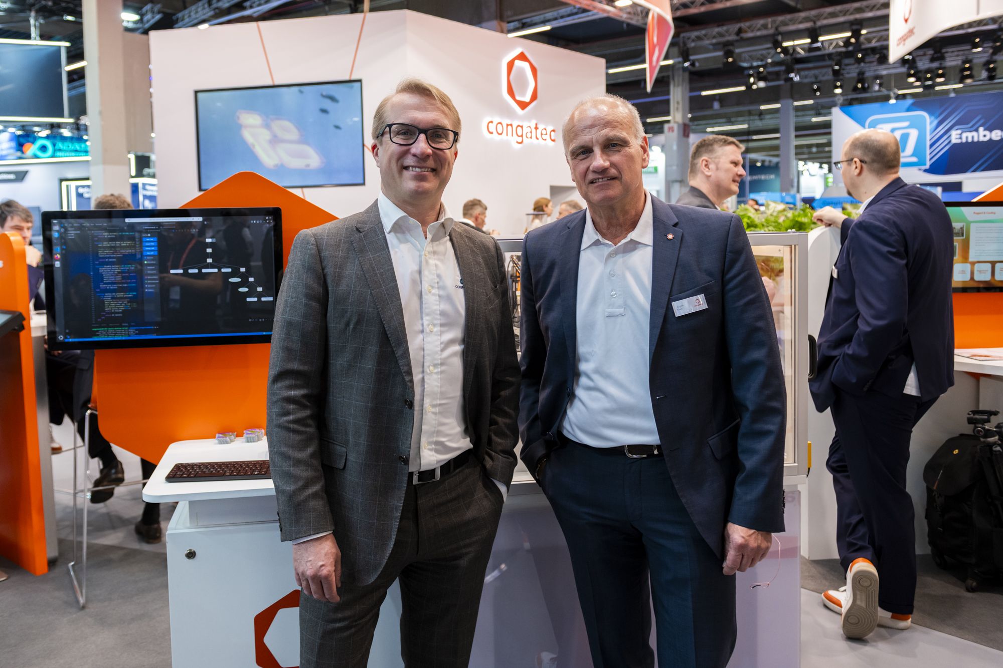 Fredrik Malmgren, CEO, Cognibotics & Jürgen Kreis, Director Business Development Solution, congatec at Embedded World fair